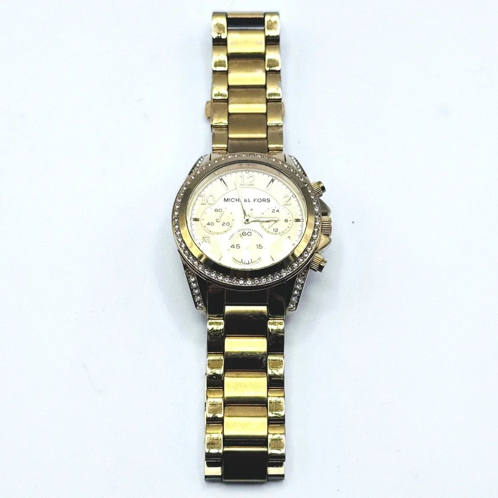 Michael Kors MK5166 Golden Runway Chronograph Crystal Bezel Large Women's‎ Watch